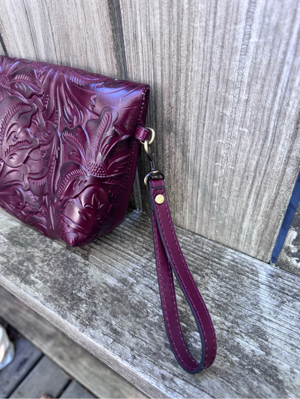 Patricia Nash Leather Wristlet - Picture 3 of 9